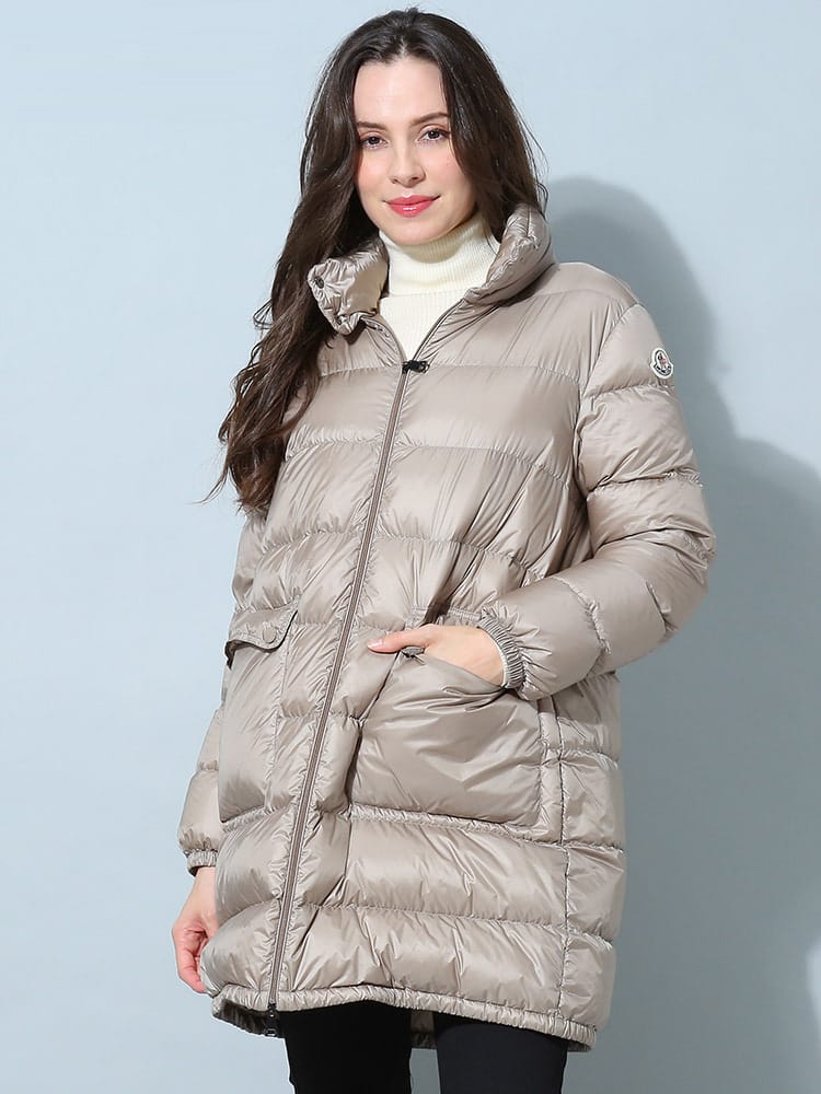 MONCLER (モンクレール) ナイロン ダブルジップ ロング ダウンジャケット ABRICOTIER MCLABRICOTIER1