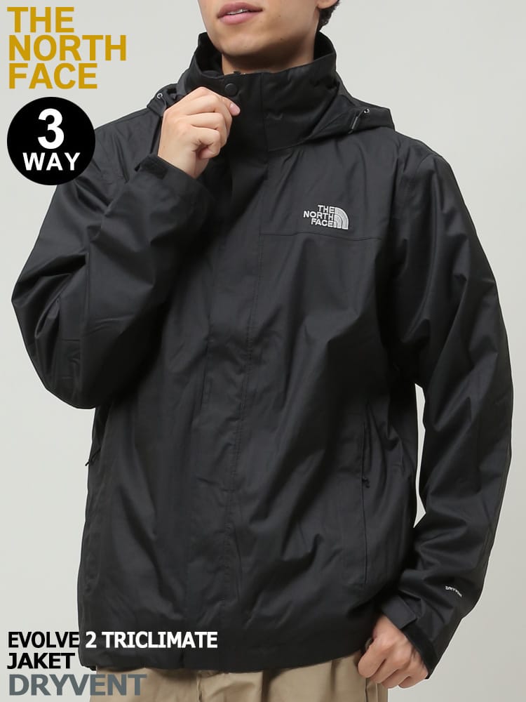 ザ ノースフェイス THE NORTH FACE 3WAY ロゴ刺繍 フリースライナー付 