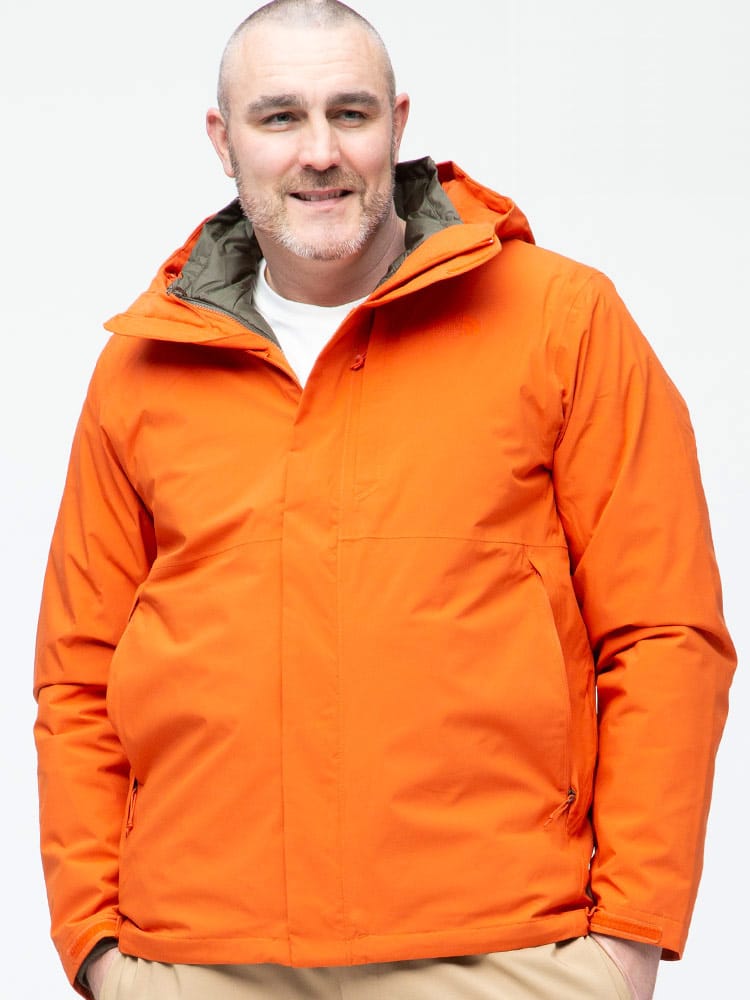 大きいサイズ メンズ THE NORTH FACE (ザ ノースフェイス) 3WAY 中綿ライナー フード フルジップ ジャケット DRYVENT CARTO TRICLIMATE