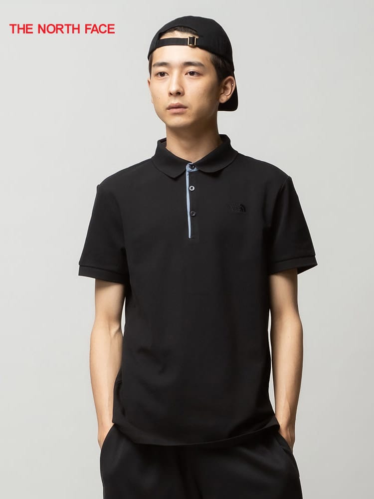 THE NORTH FACE (ザ ノースフェイス) 胸ロゴ刺繍 半袖 ポロシャツ PREMIUM POLO PIQUET EU