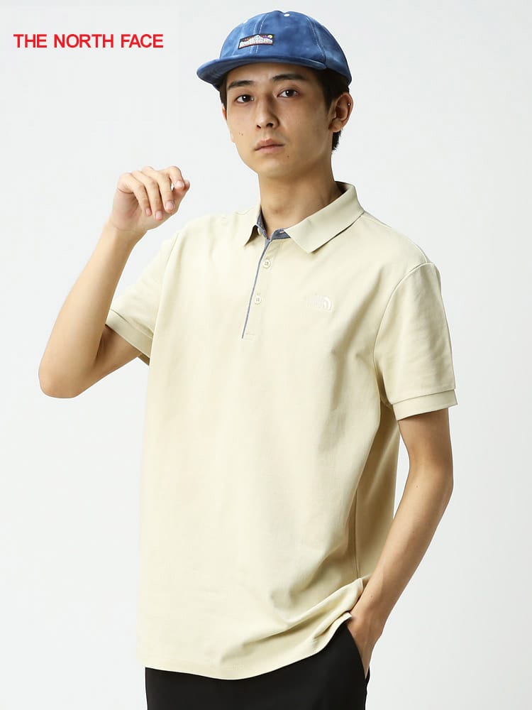 THE NORTH FACE (ザ ノースフェイス) 胸ロゴ刺繍 半袖 ポロシャツ PREMIUM POLO PIQUET EU