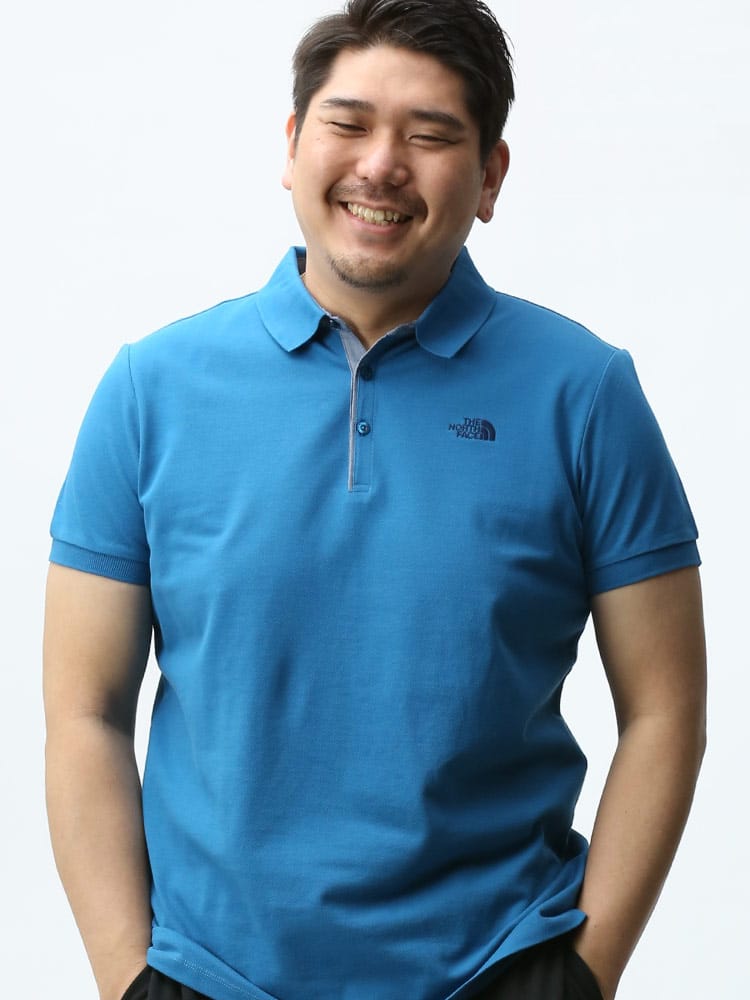 大きいサイズ メンズ THE NORTH FACE (ザ ノースフェイス) ロゴ刺繍 半袖 ポロシャツ PREMIUM POLO PIQUET EU