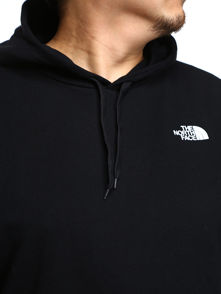 大きいサイズ メンズ THE NORTH FACE (ザ ノースフェイス) 裏起毛 プリント プルオーバー パーカー Men’s Seasonal Graphic Hoodie トップス 新品 ブラック 1XL