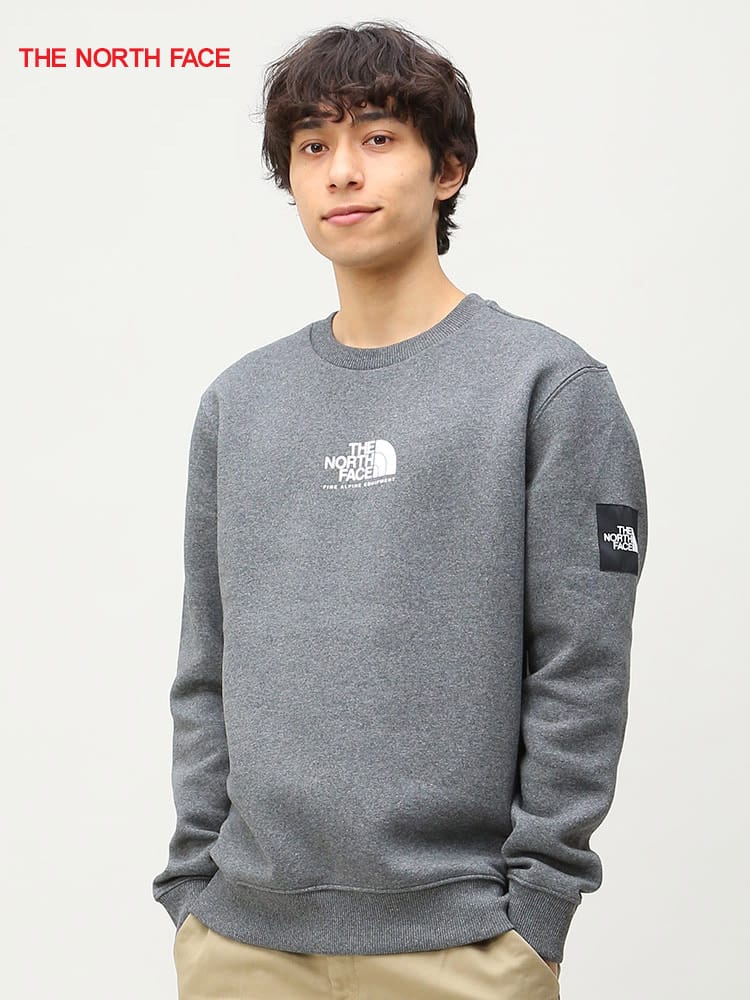 THE NORTH FACE (ザ ノースフェイス) 裏起毛 ワンポイントロゴ クルー 