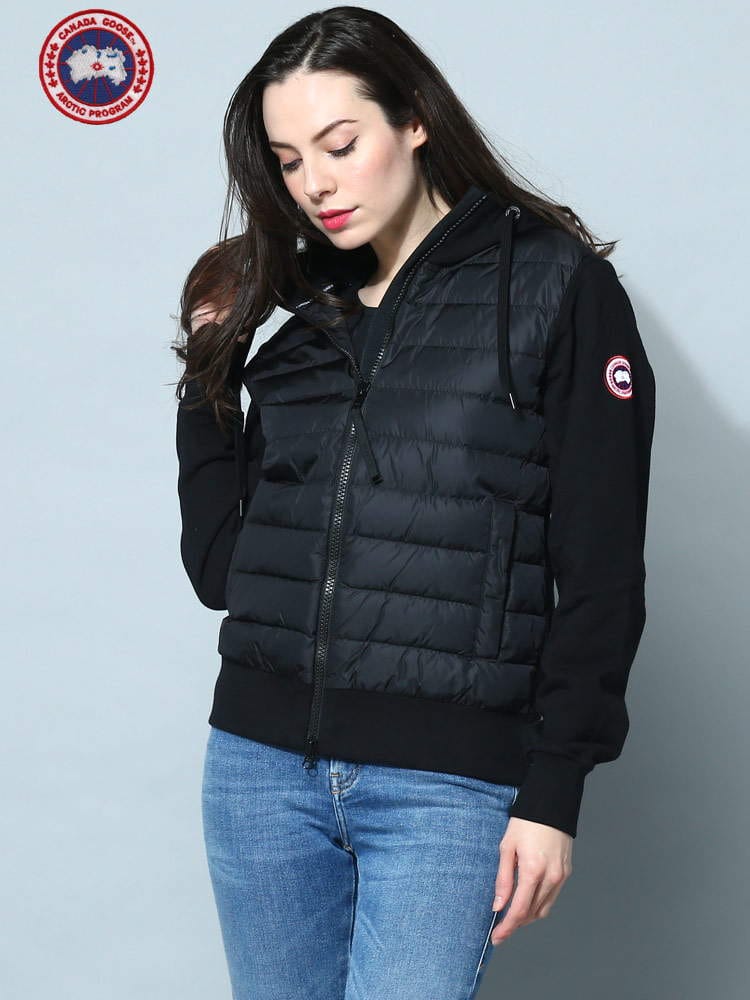 CANADA GOOSE (カナダグース) フロントダウン フルジップ スウェット パーカー HyBridge Muskoka Full Zip Hoody CGL6840W ブランド