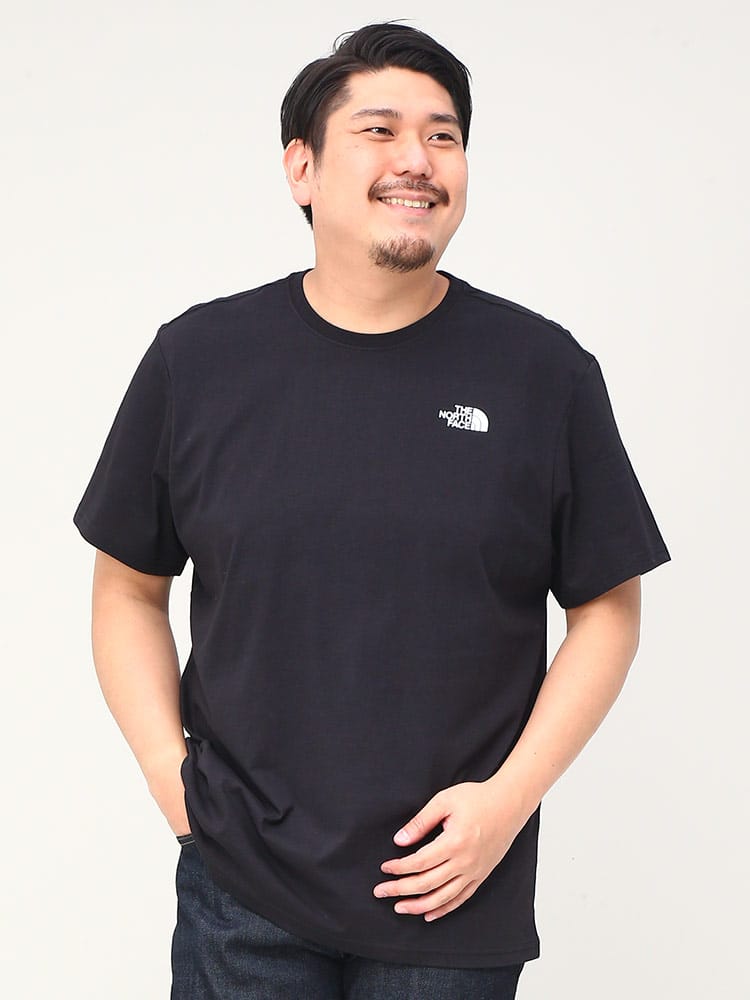 大きいサイズ メンズ THE NORTH FACE (ザ ノースフェイス) バックプリント クルーネック 半袖 Tシャツ REDBOX CELEBRATION TEE