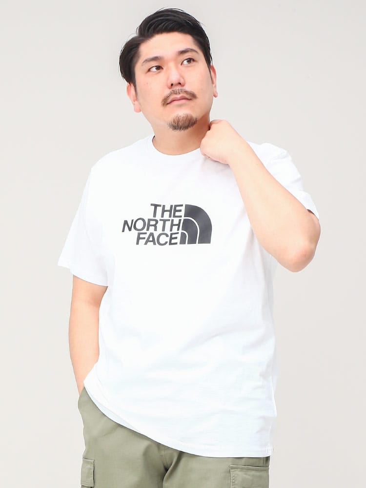 大きいサイズ メンズ THE NORTH FACE (ザ ノースフェイス) ロゴプリント クルーネック 半袖 Tシャツ Easy Tee-Eu