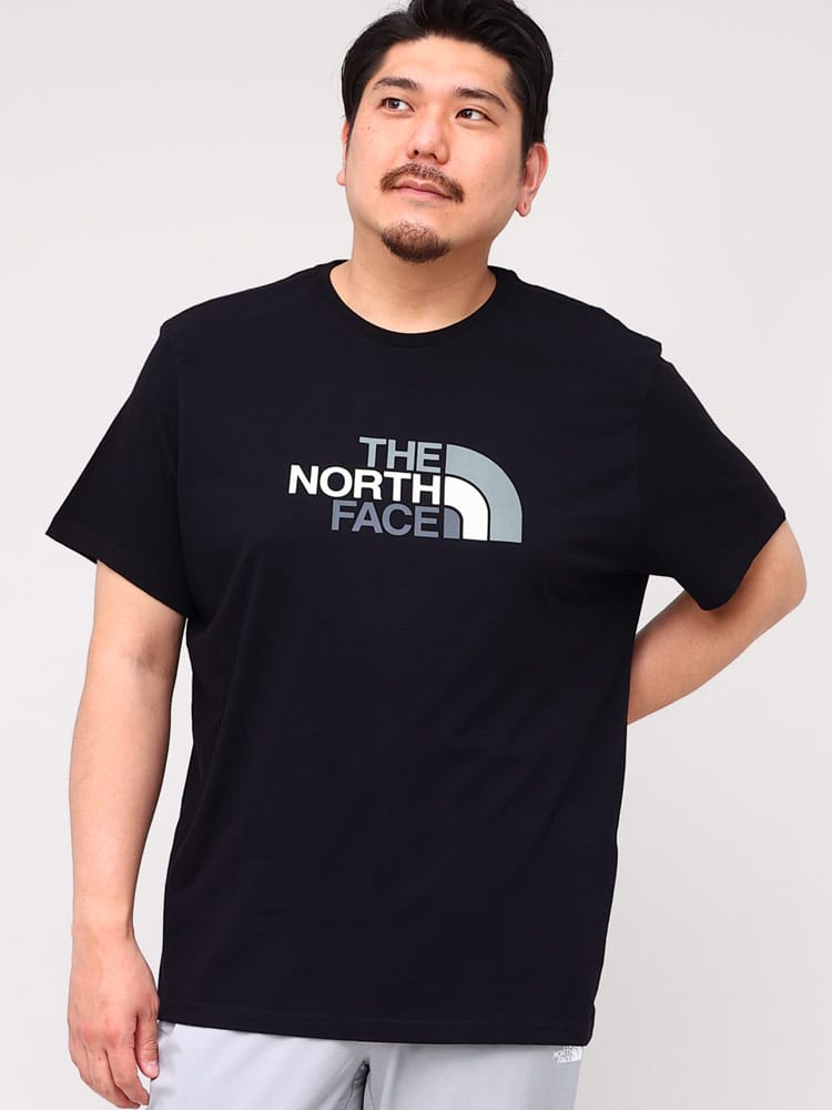 大きいサイズ メンズ THE NORTH FACE (ザ ノースフェイス) ロゴプリント クルーネック 半袖 Tシャツ Easy Tee-Eu