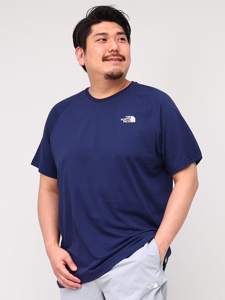 大きいサイズ メンズ THE NORTH FACE (ザ ノースフェイス) バックプリント クルーネック 半袖 Tシャツ NORTH FACES TEE-EU