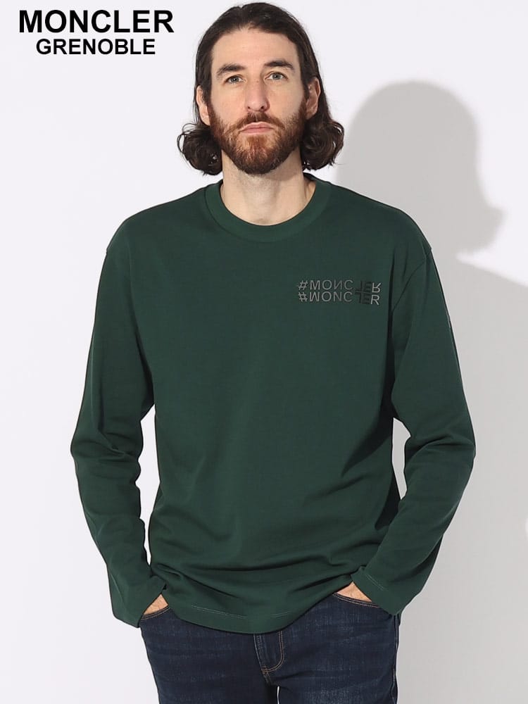 MONCLER (モンクレール) リバースロゴ クルーネック 長袖 Tシャツ MCGN8D000028392 ブランド メンズ 男性 トップス