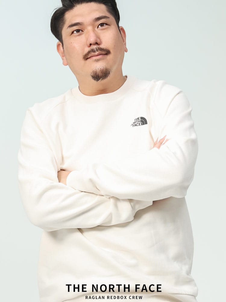 裏起毛 バックロゴ クルーネック トレーナー RAGLAN REDBOX CREW (THE NORTH FACE) ザ ノースフェイス 大きいサイズ メンズ