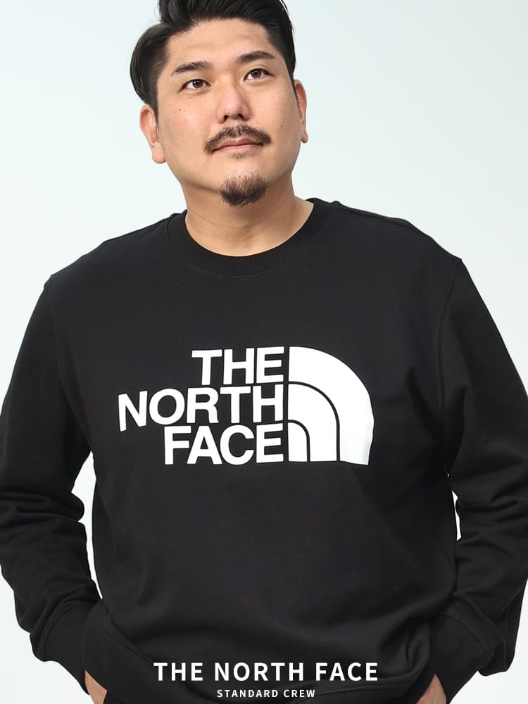 裏起毛 ロゴプリント クルーネック トレーナー STANDARD CREW (THE NORTH FACE) ザ ノースフェイス 大きいサイズ メンズ