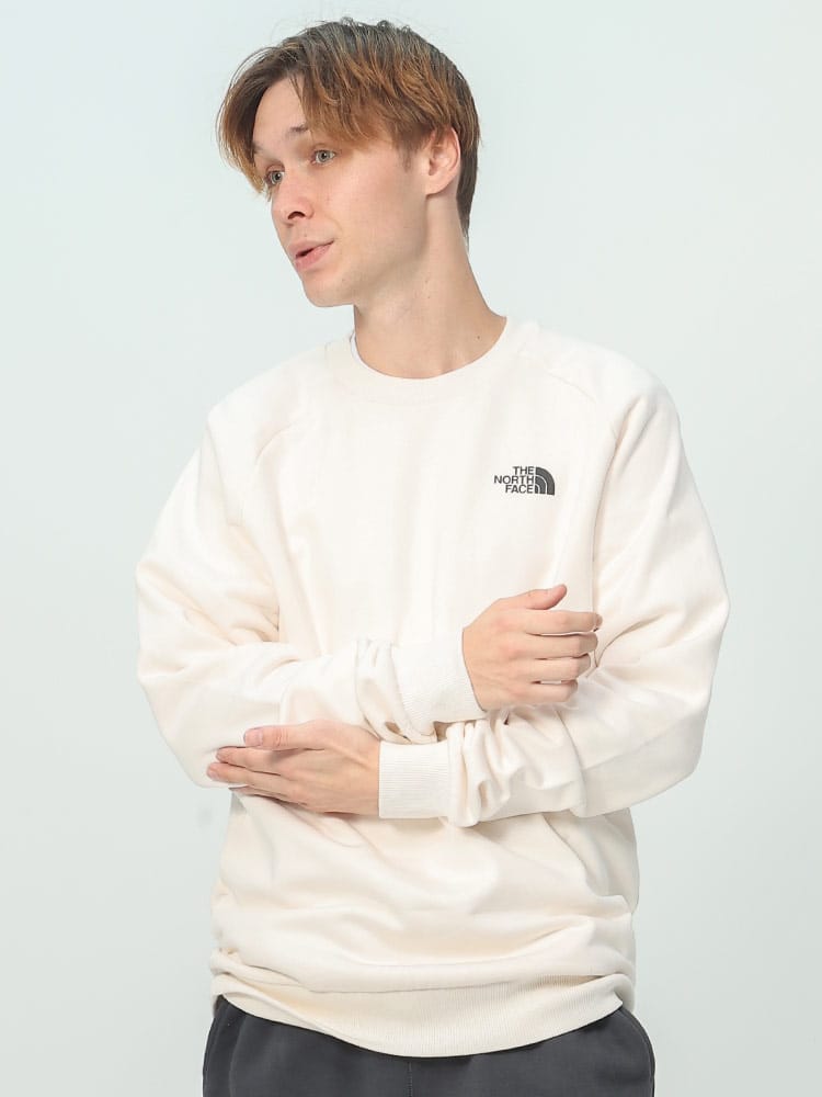 THE NORTH FACE (ザ ノースフェイス) 裏起毛 バックロゴ クルーネック トレーナー RAGLAN REDBOX CREW