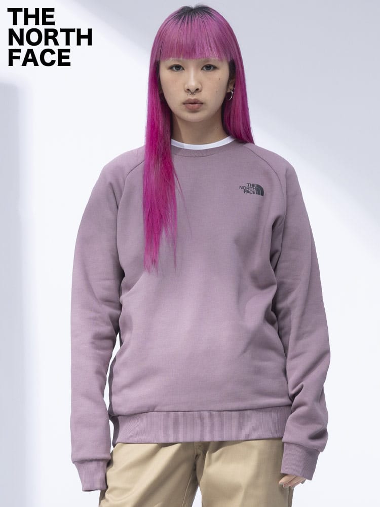 THE NORTH FACE (ザ ノースフェイス) 裏起毛 バックロゴ クルーネック トレーナー RAGLAN REDBOX CREW