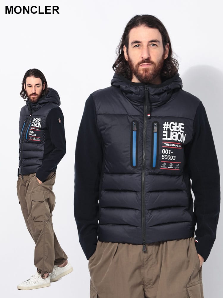 MONCLER (モンクレール) 胸BIGロゴ フロントダウン フリース ジャケット MCGN8G000358009 ブランド メンズ 男性 アウター