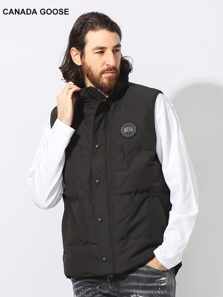 CANADA GOOSE (カナダグース) ロゴワッペン フルジップ ダウンベスト Garson CG2081MB ブランド メンズ 男性 アウター