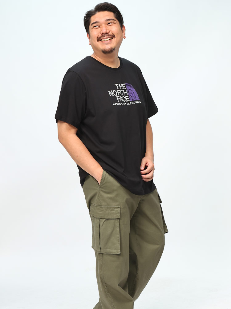半袖 Tシャツ ダメージ風ロゴ クルーネック トップス クルー