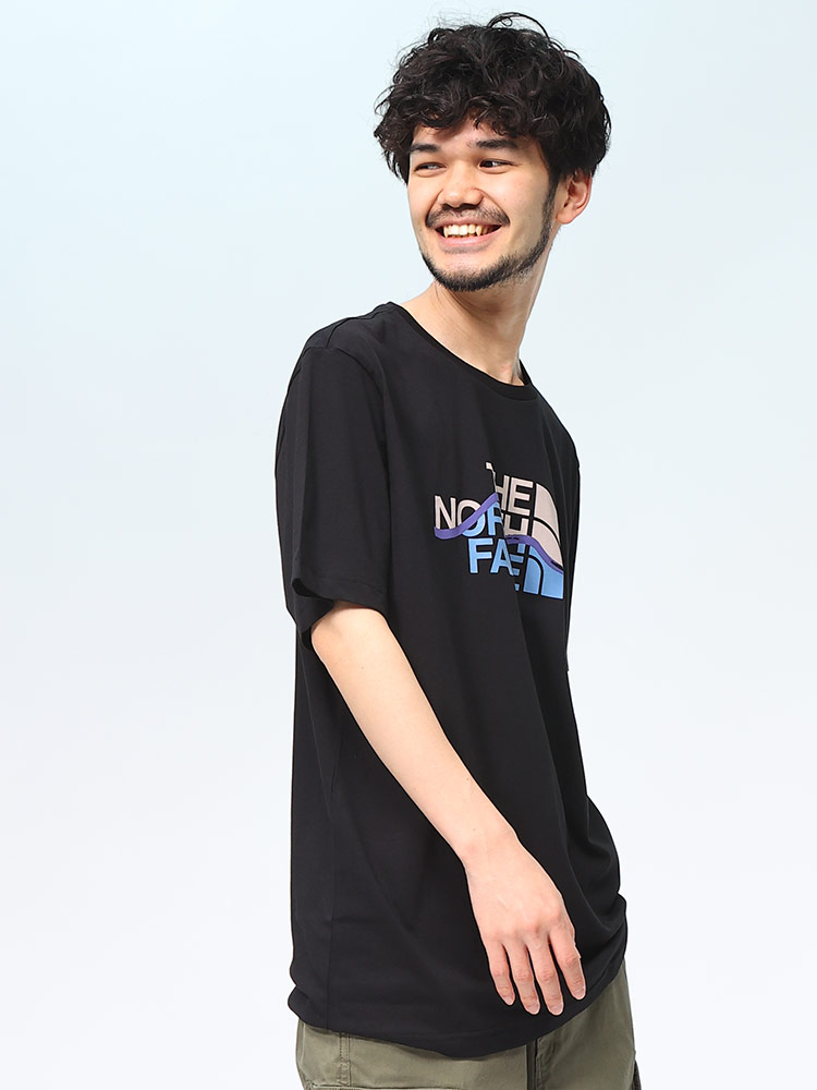 ノースフェイス Tシャツ MOUNTAIN LINE プリント クルーネック 半袖 メンズ THE NORTH FACE トップス アウトドア NF0A87NT