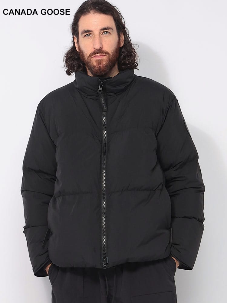 CANADA GOOSE  (カナダグース) 撥水 リフレクターストラップ ダウンジャケット Lawrence Puffer Jacket Black Label CG2802MB メンズ