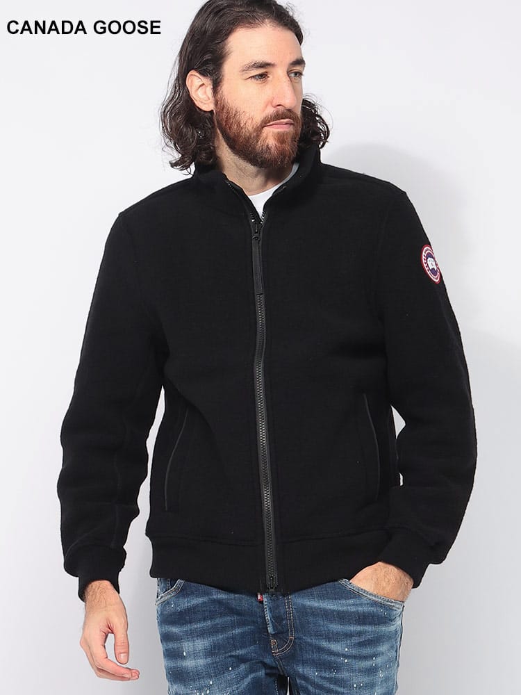 CANADA GOOSE  (カナダグース) ウールブレンド スタンドカラー フリースジャケット Lawson Jacket kind Fleece CG7049M メンズ