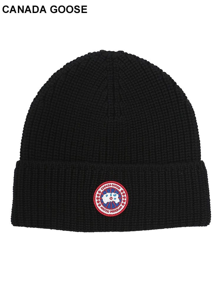 CANADA GOOSE (カナダグース ) ウール ロゴ刺繍 ニットキャップ CG5026M メンズ