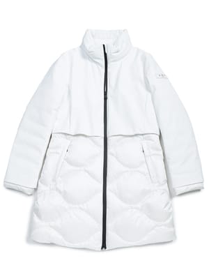 TATRAS (タトラス) ロゴ ジャージコンビ 異素材 スタンド フルジップ ダウンコート FESTUCA フェストゥカ TRLFESTUCA5 レディース