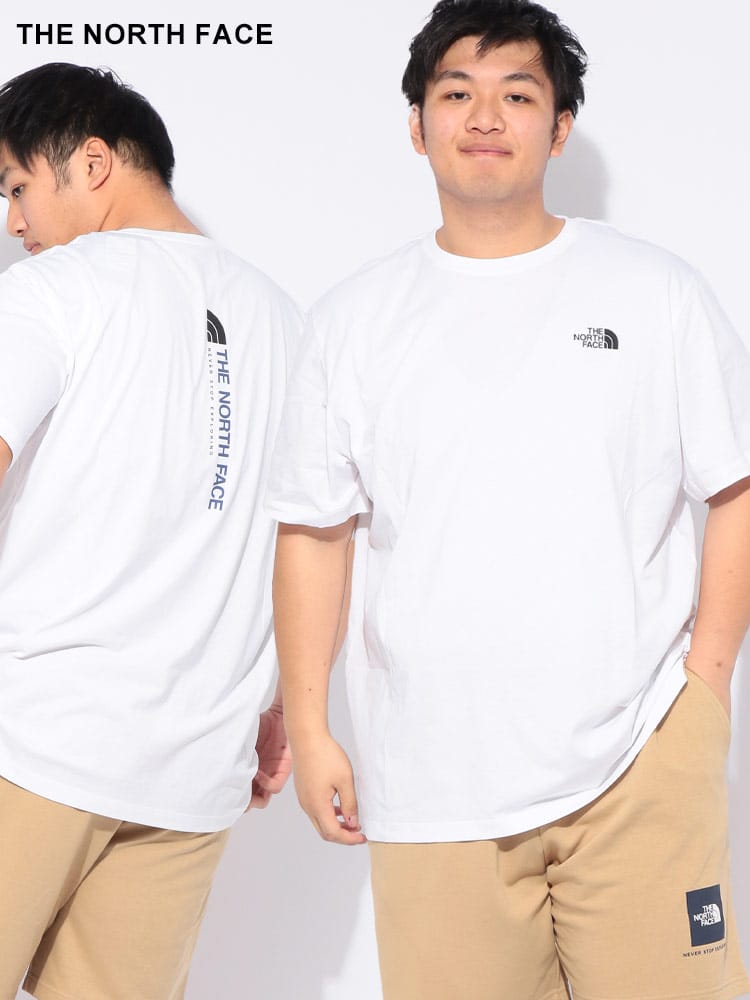 Tシャツ 半袖 VERTICA メンズ 大きいサイズ 縦型バックプリント ロゴ クルーネック カットソー プリントT シンプル アウトドア