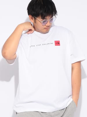 Tシャツ 半袖 NEVER STOP EXPLORING メンズ 大きいサイズ ネバーストップ エクスプローリング クルーネック カットソー プリントT シンプル アウトドア
