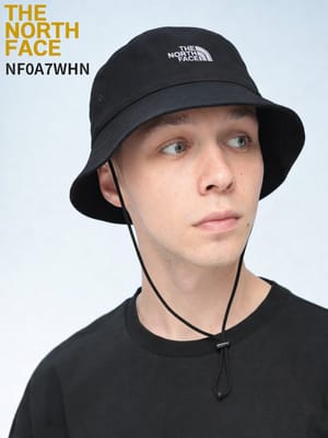 THE NORTH FACE (ザ ノースフェイス)　バケットハット ロゴ刺繍 あご紐 コード ハット 帽子 ユニセックス NF0A7WHN