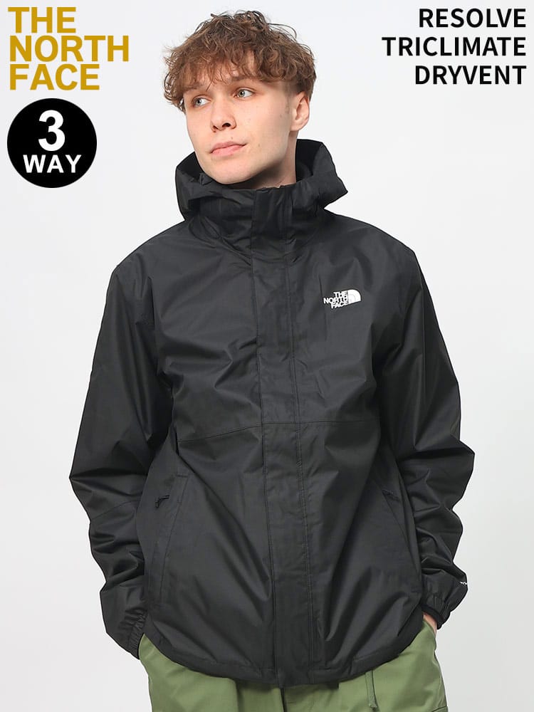 THE NORTH FACE (ザ ノースフェイス) 3WAY フルジップ フリースライナー付き ウインドブレーカー RESOLVE TRICLIMATE DRYVENT