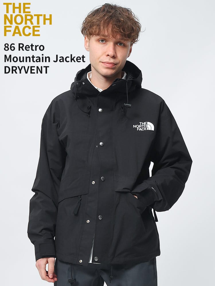 THE NORTH FACE (ザ ノースフェイス) ナイロン ロゴプリント ダブルジップ マウンテンパーカー Men's 86 Retro Mountain Jacket DRYVENT