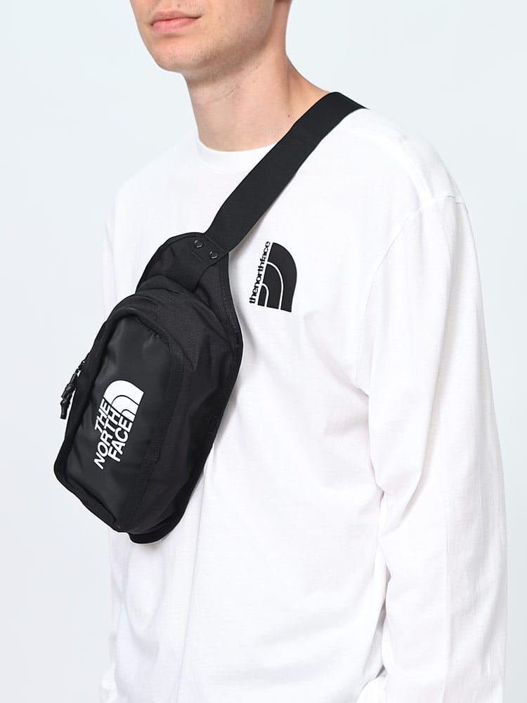 THE NORTH FACE (ザ ノースフェイス) ロゴプリント Wファスナー開閉 コンパクト ウエストバッグ EXPLORE HIP PACK