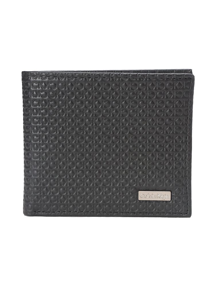 Calvin Klein (カルバンクライン) 総柄 二つ折り 財布 MICRO EMBOSS メンズ