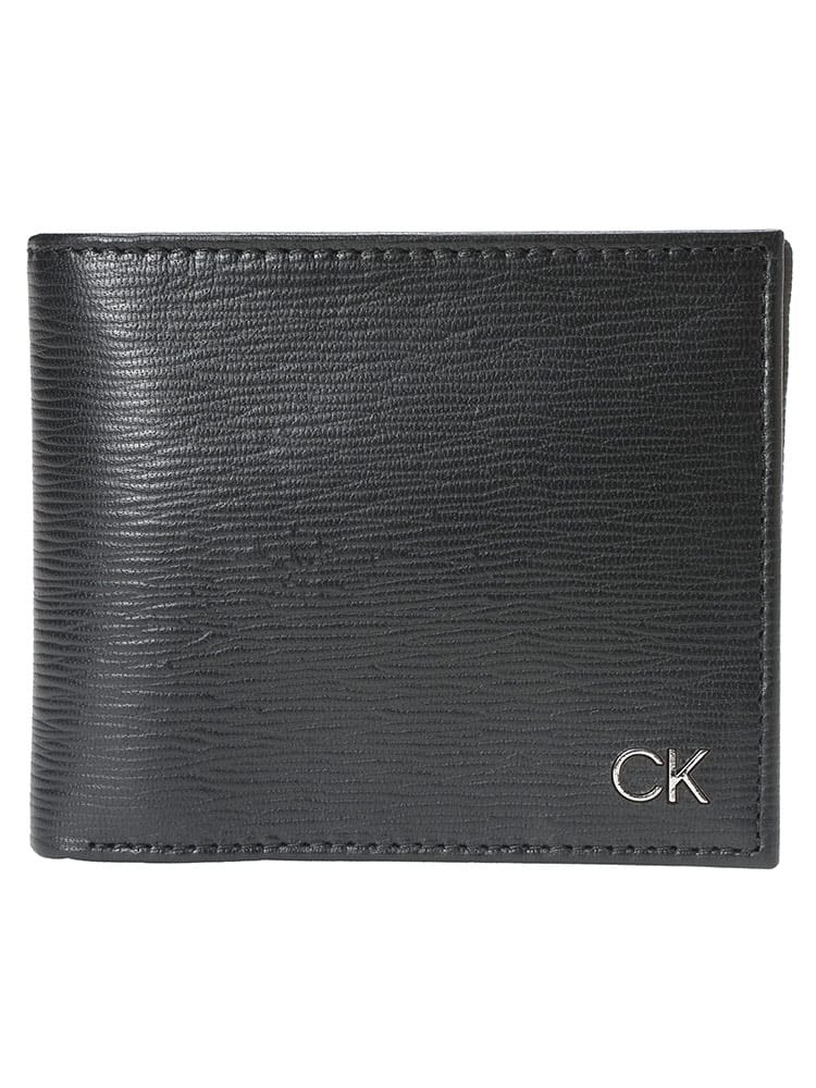 Calvin Klein (カルバンクライン) レザー ワンポイント 二つ折り財布 RIVER PRINT CK31CK130008 メンズ
