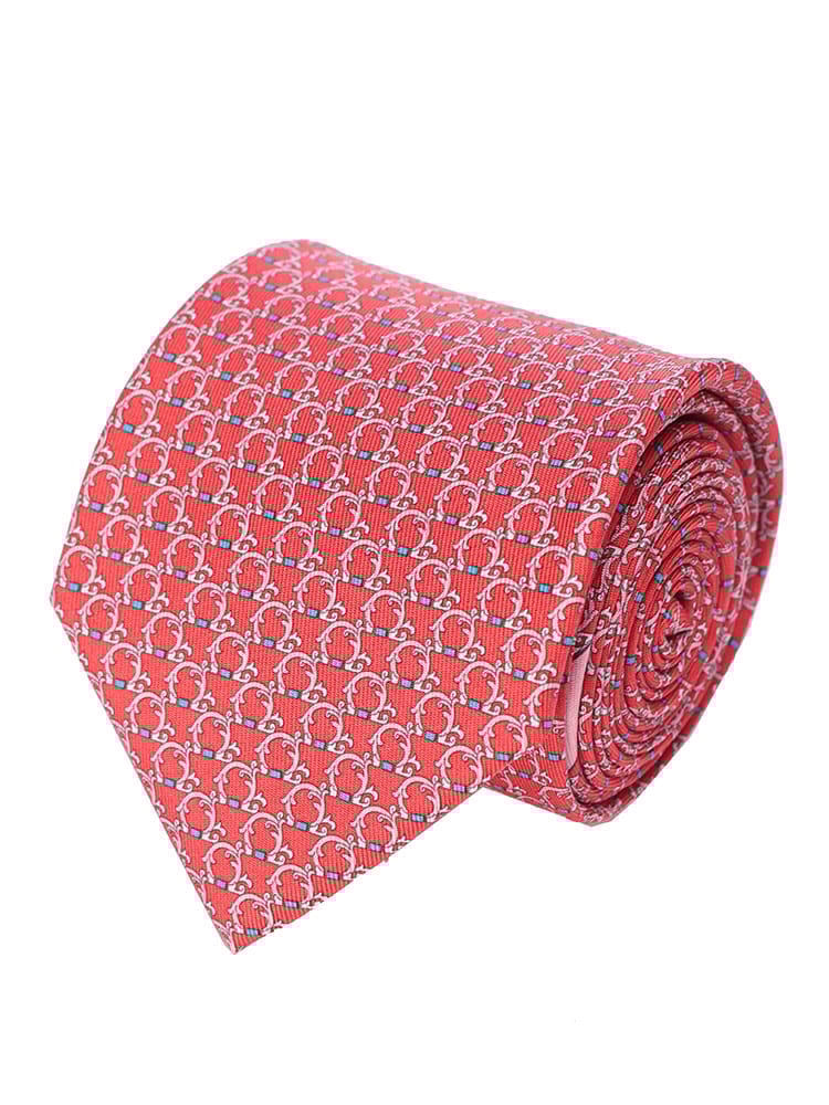Salvatore Ferragamo (サルヴァトーレフェラガモ) シルク100％ ガンチーニ柄 ネクタイ FG3503000732148 メンズ