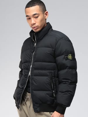 STONE ISLAND (ストーンアイランド) ロゴ スタンドカラー ダウン ボンバー ジャケット SI4100039S0028 メンズ