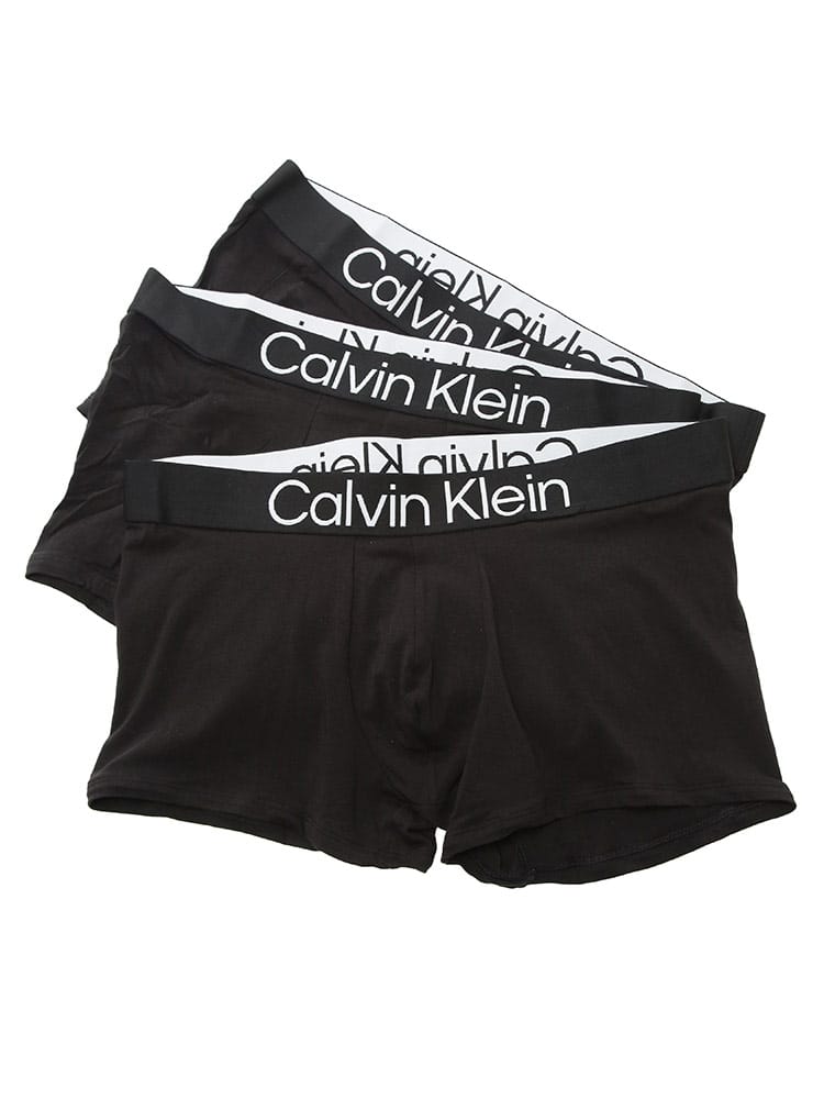 Calvin Klein (カルバンクライン) メンズ ボクサーパンツ ウエストロゴ コットン ストレッチ クイックドライ トランクス 3PACK CKNP2832O CKNP2832O