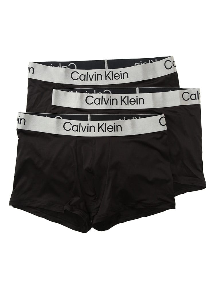 Calvin Klein (カルバンクライン) メンズ ボクサーパンツ REFINED MICRO ウエストロゴ ストレッチ ドライ 3PACK トランクス CKNB4269UB1 CKNB4269UB1