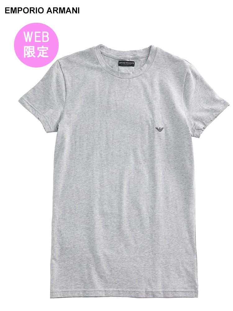 【オンラインストア限定】 EMPORIO ARMANI (エンポリオアルマーニ) ワンポイント クルーネック 半袖 アンダーTシャツ EAARU567295 メンズ ブランド