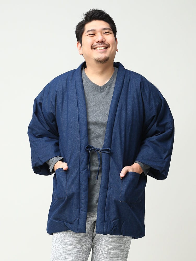 大きいサイズ メンズ WAJIN (ワジン) デニム 中綿 はんてん
