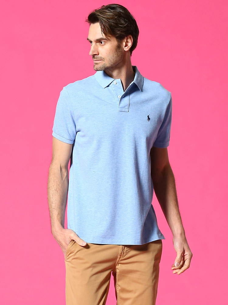 POLO RALPH LAUREN (ポロラルフローレン) 綿100％ ワンポイント 半袖 ポロシャツ CUSTOMFIT RL71066699 ブランド