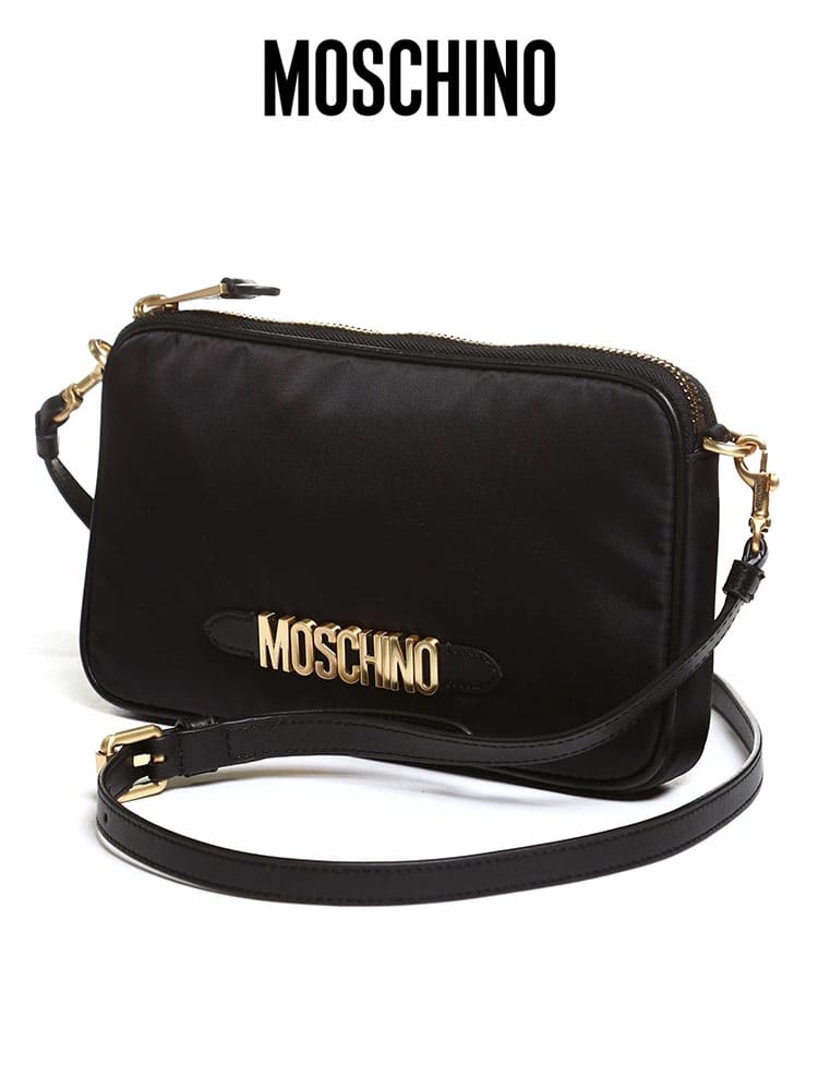 MOSCHINO (モスキーノ) ロゴ ジップ ショルダーバッグ MHL74188202