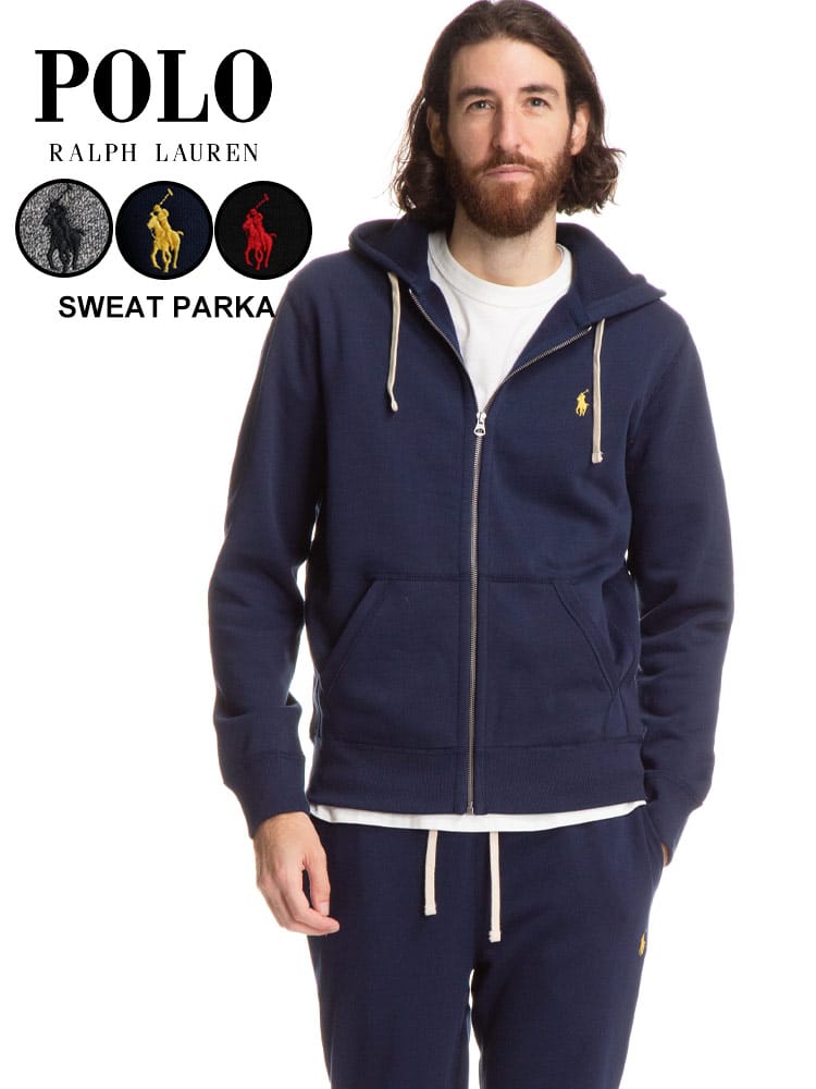 POLO RALPH LAUREN (ポロラルフローレン) 裏起毛 ワンポイント フルジップ パーカー RL710848546 ブランド メンズ スウェット