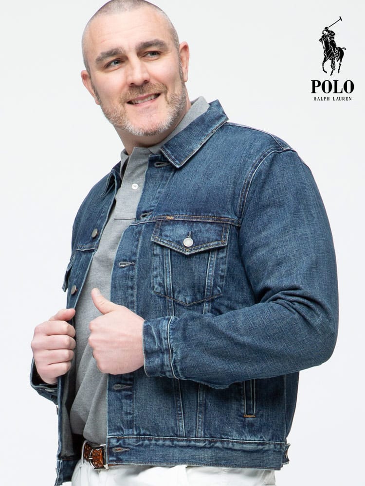 大きいサイズ メンズ POLO RALPH LAUREN (ポロ ラルフローレン) ポケット フルボタン デニムジャケット