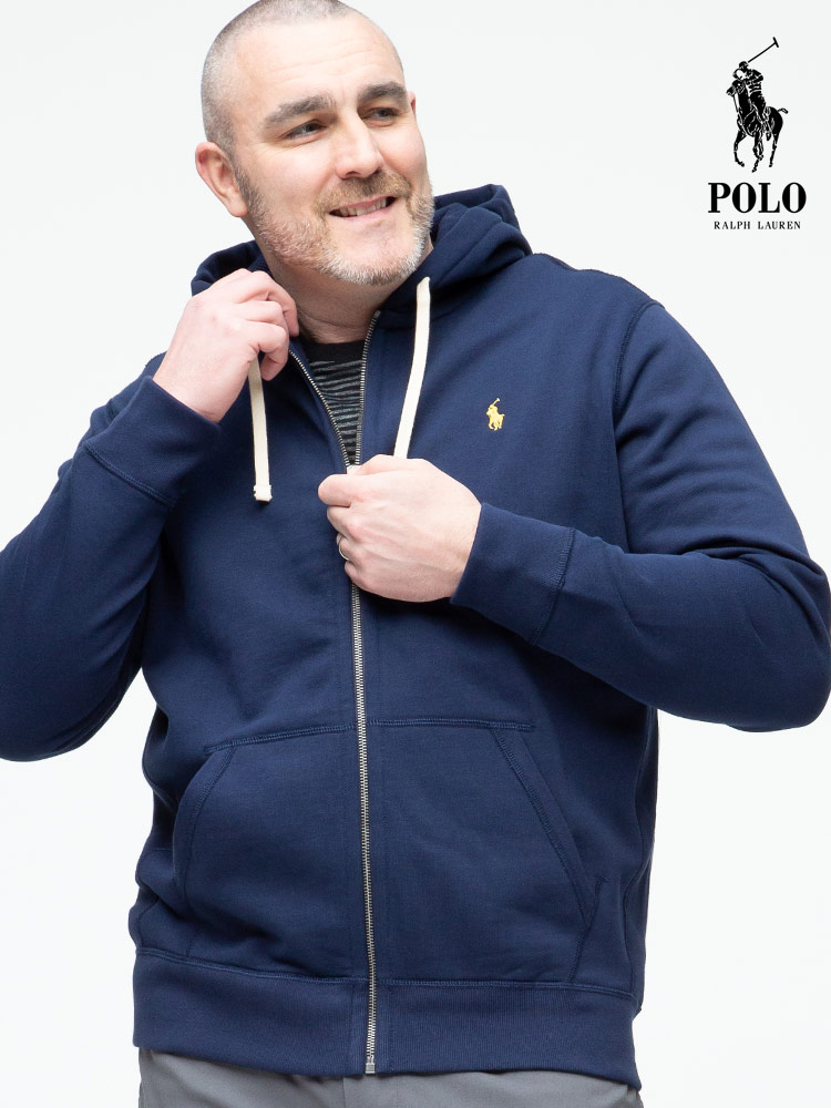 大きいサイズ メンズ POLO RALPH LAUREN (ポロ ラルフローレン) 裏起毛 ワンポイント フルジップ パ | 大きいサイズ の服【サカゼン公式通販】