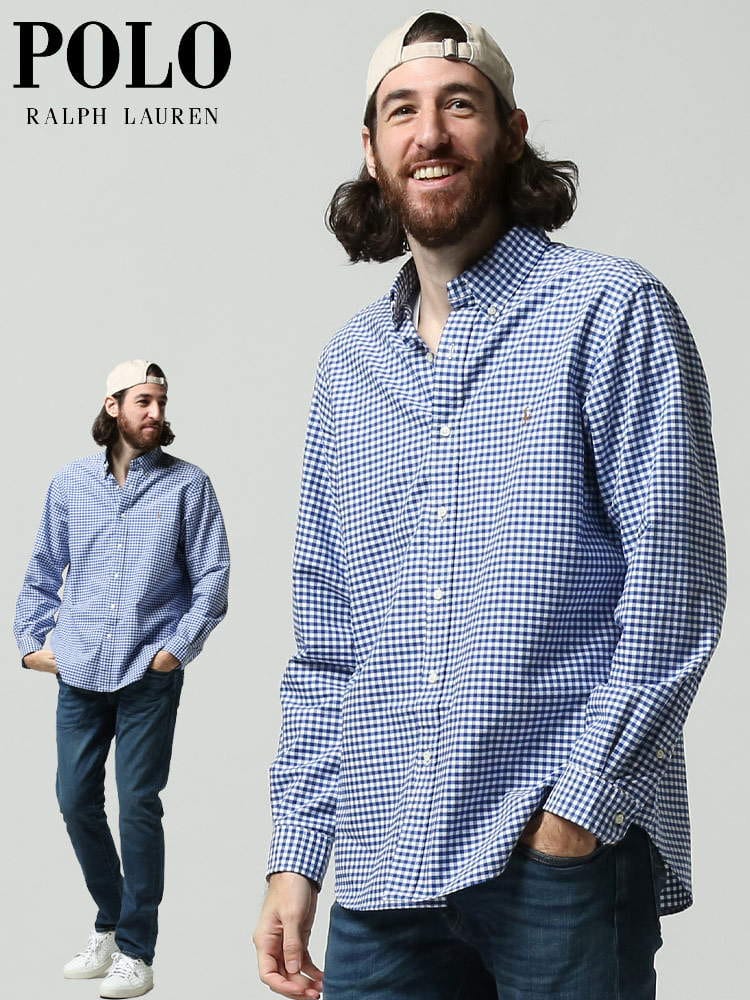 POLO RALPH LAUREN (ポロラルフローレン) ギンガムチェック ボタンダウン 長袖 シャツ RL710548535 ブランド