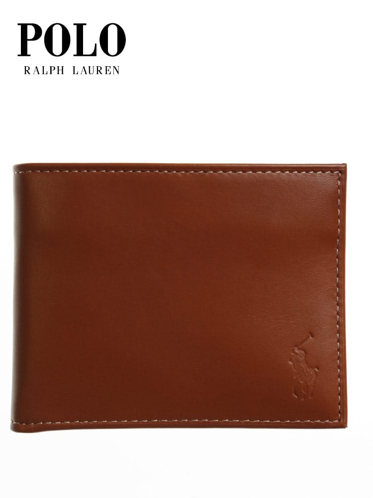 POLO RALPH LAUREN (ポロ ラルフローレン) レザー ワンポイント 2つ折り財布 RL405761979002 22fd IP
