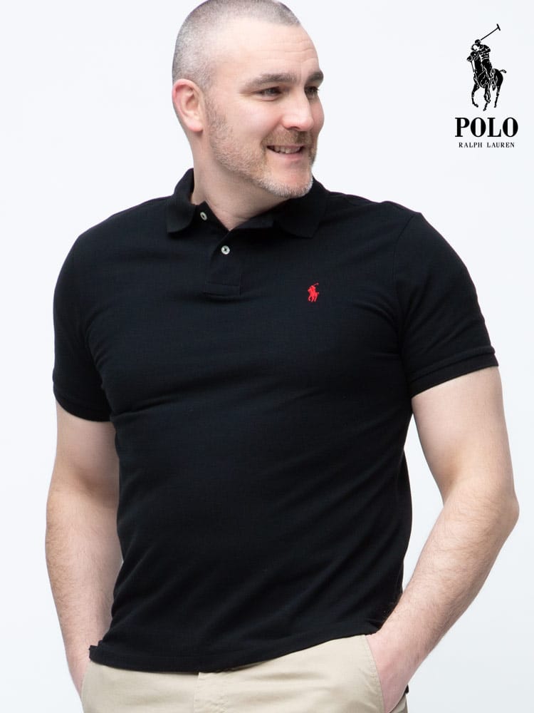 大きいサイズ メンズ POLO RALPH LAUREN (ポロ ラルフローレン) 胸ロゴ 半袖 ポロシャツ CUSTOM SLIM FIT