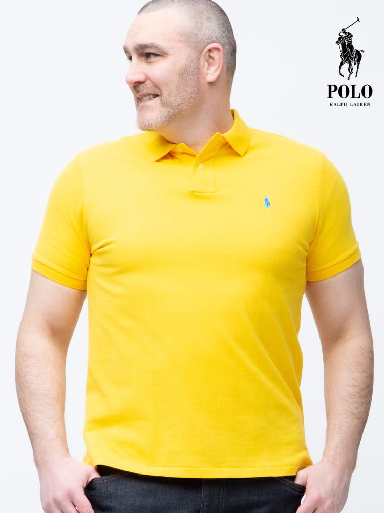 大きいサイズ メンズ POLO RALPH LAUREN (ポロ ラルフローレン) 胸ロゴ 半袖 ポロシャツ CUSTOM SLIM FIT