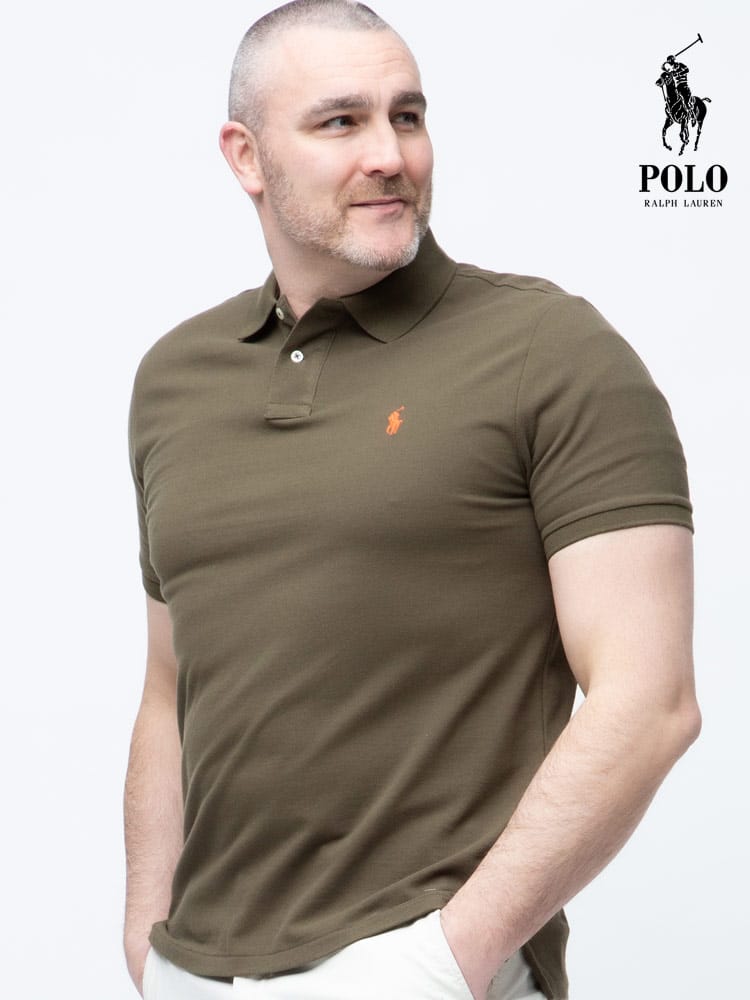 大きいサイズ メンズ POLO RALPH LAUREN (ポロ ラルフローレン) 胸ロゴ 半袖 ポロシャツ CUSTOM SLIM FIT